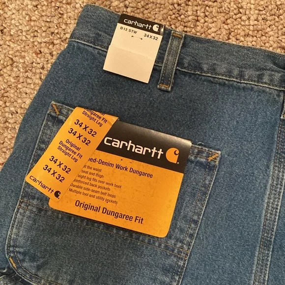 Carhartt original work dungaree jeans - BRAND NEW - Picture 2 of 5